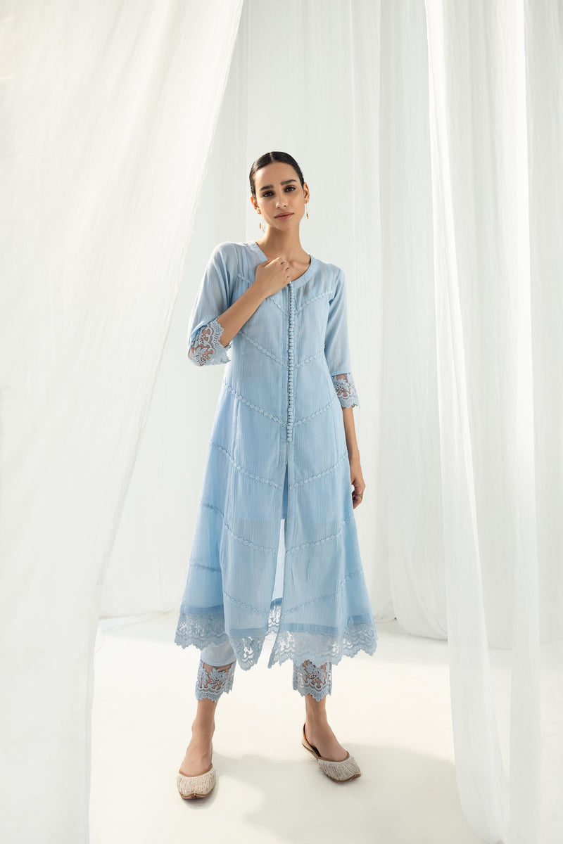 Mahjabeen Blue Kurta